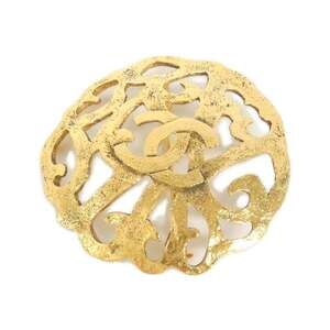 CHANEL Gold Brooch